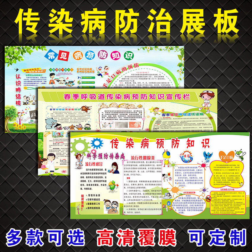 措施知识海报墙贴学校幼儿园健康教育宣传栏健康知识墙贴麻疹登革热