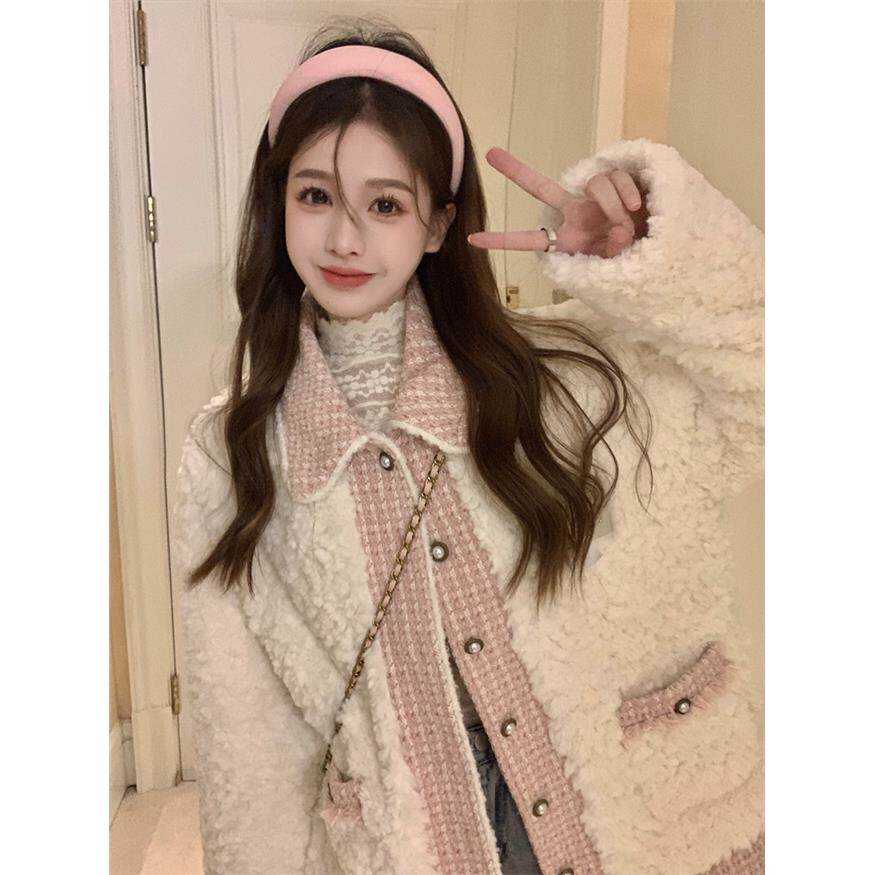羊羔毛绒外套女装冬季202