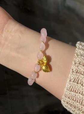 新款两世欢手链不色玉珠步步莲花莲蓬手镯小众闺蜜转运手串