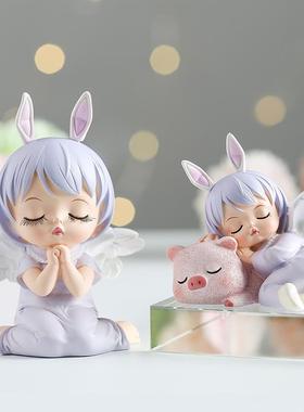 创意治愈系小摆件可爱家居客厅卧室桌面装饰品房间少女心礼物摆设