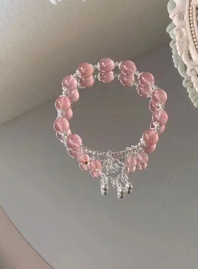 莓甜美蝴蝶手链高级情侣ins风转运手串桃花闺蜜月光