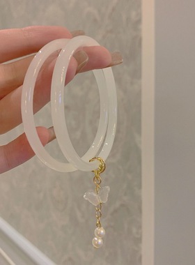 山治白茶诗集 一步一响叮当镯气质温柔超仙小众手镯送闺蜜