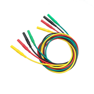 4mm双头铜香蕉插头线 安全型护套香蕉插数字万用表插头硅胶测试线