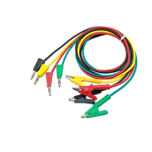 铜电力测试线高压电源夹子万用表香蕉插头导线转鳄鱼夹铜带线试验