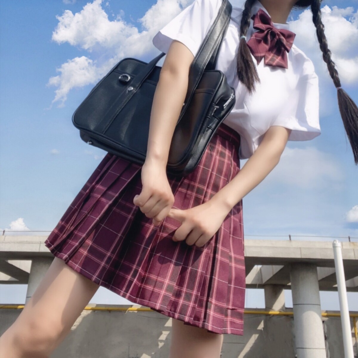 沙华中牌制服馆JK原创制服裙学院风少女百褶裙日系高腰格子裙