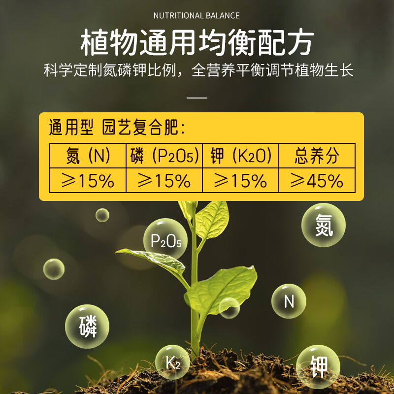 花卉缓释肥家用花肥料花卉养花植物蔬菜氮磷钾复合多肉肥料化肥2k
