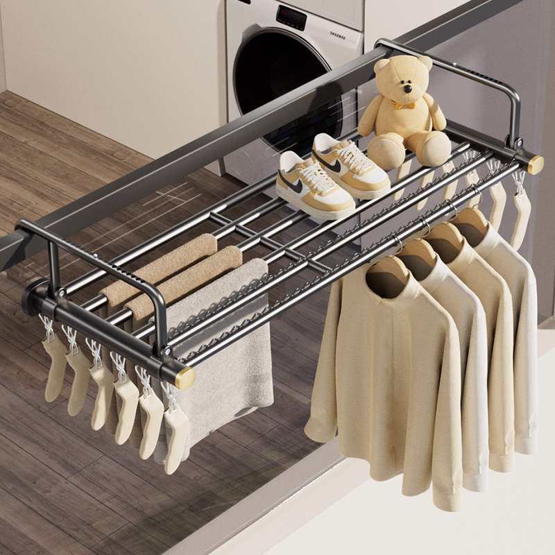 比人阳台窗外晾晒神器铝合金包赔