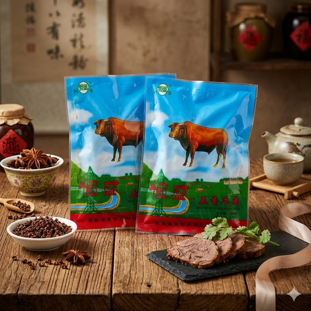 开袋即食恒盛五香牛肉250克餐饮商用酒店熟食冷盘五香酱牛肉袋装