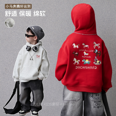 自留款！儿童马年卫衣福气旺在身