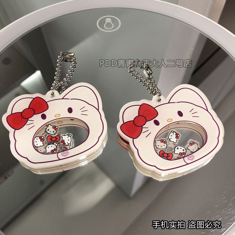 CUTE KITTEN HELLO KITTY KT CAT ROCKER PENDANT KEYCHAIN BAG CHAIN SIMPLE