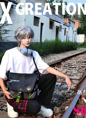 福音战士EVA全机体联名单肩包动漫周边男女通用潮玩收藏挎包日系