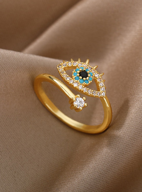 法国coss koko轻奢小众设计恶魔之眼开口多款种式可调戒指心形