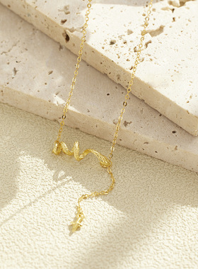 法国coss koko925银素银蛇项链流苏简约蛇年气质生肖灵蛇锁骨链