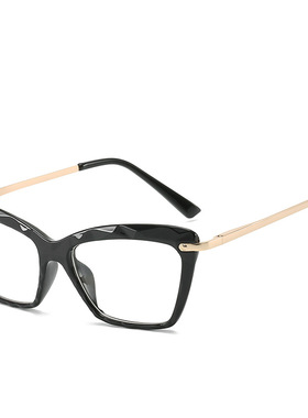 法国Coss KoKo欧美复古透明多切面水晶眼镜框可配近视圆形镜架