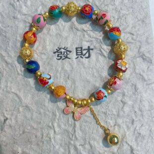 法国coss koko银城银古法烧蓝珐琅彩十二月花神珠手链宫廷风守护