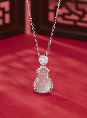 法国coss kokos925银国潮宫廷风葫芦福禄项链女新中式白玉髓吊坠