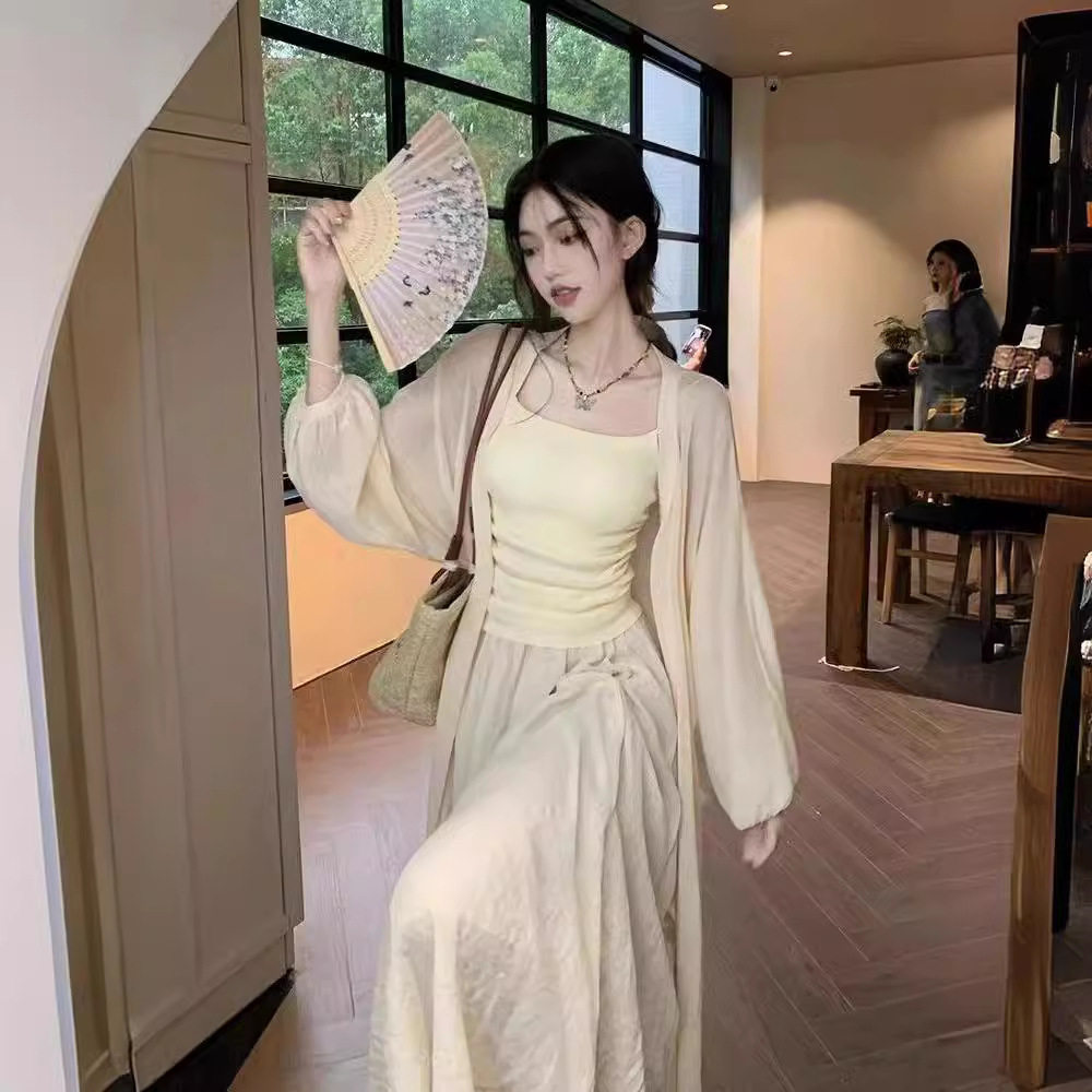 法国cherrykoko新中式套装禅意穿搭女装春国风复古盐系慵懒