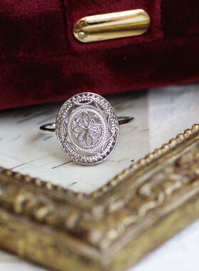 法国Coss KoKo新中式宫延风设计蕾丝镂空戒指原创复古高级感小众