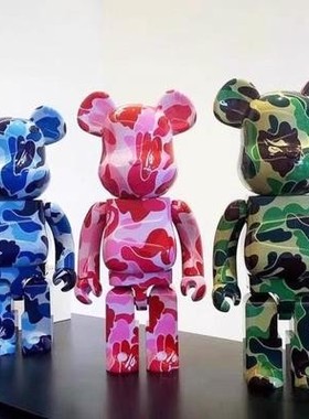 bearbrick bap1 abc迷彩积木熊1000%手办摆件潮牌公仔装饰送礼物
