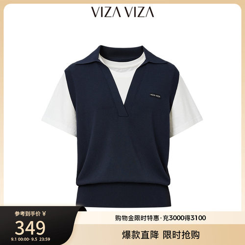 VIZAVIZA圆领毛针织衫