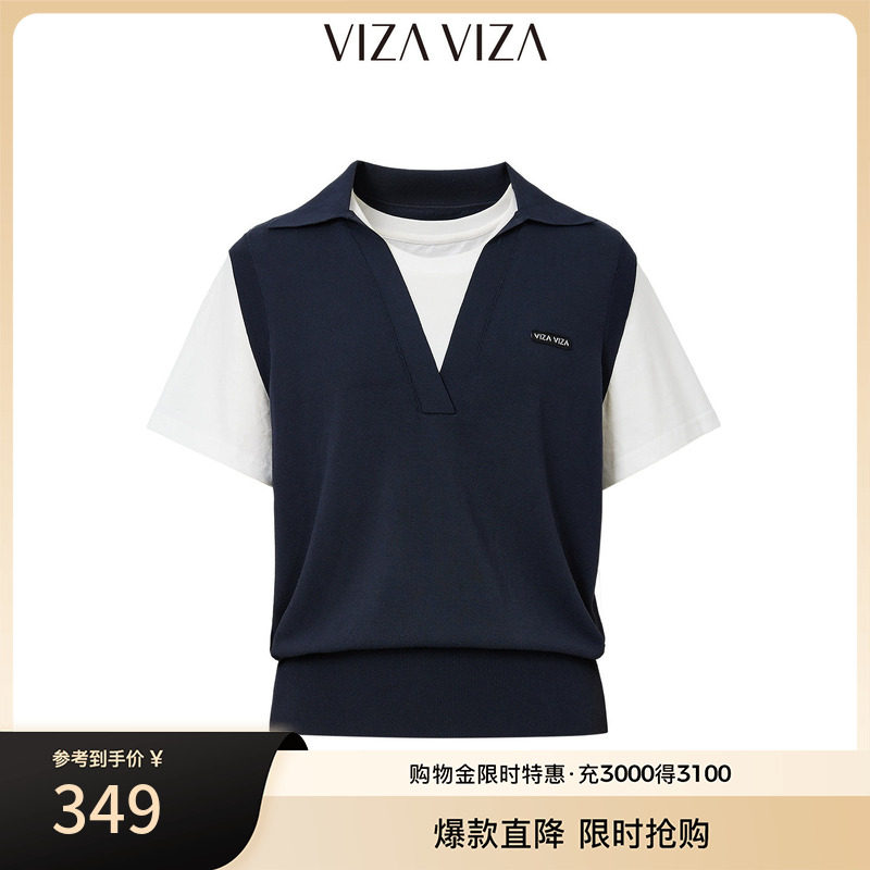 VIZAVIZA圆领毛针织衫图片