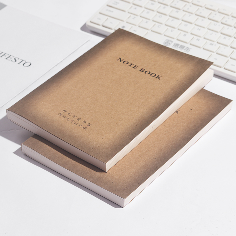 a5牛皮纸日记本100胶装横线