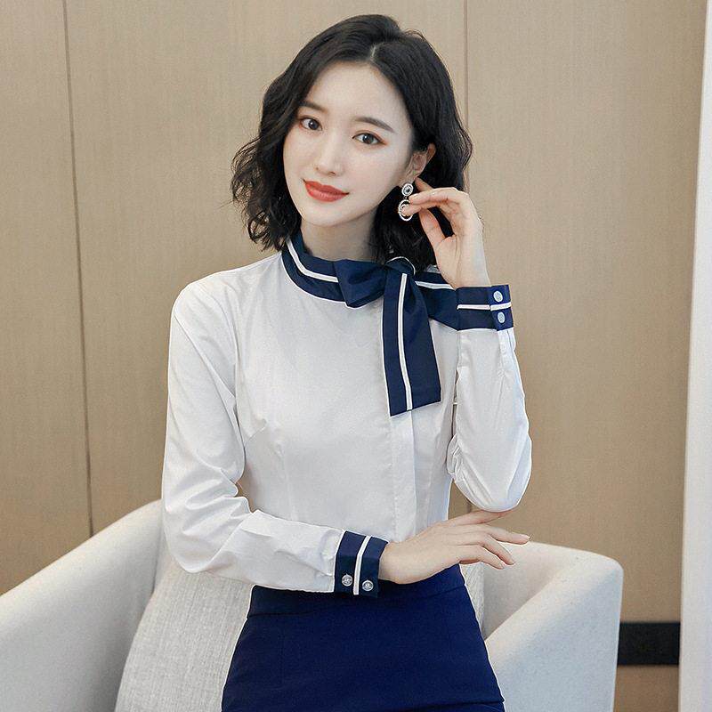 七谷娘空姐职业衬衫酒店前台接待工装套裙美容院美容师服端