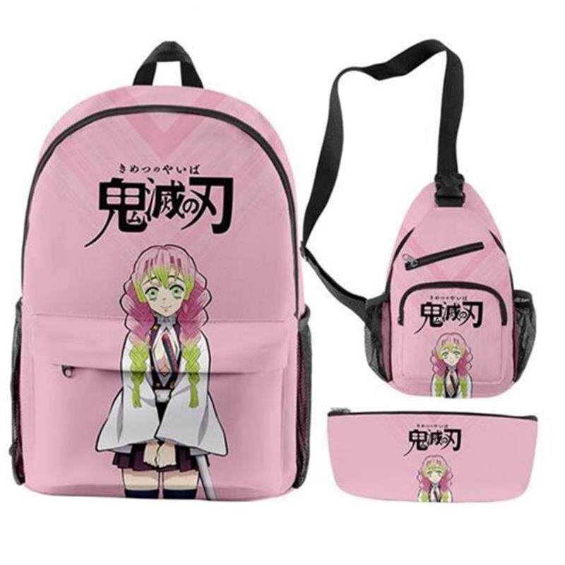 Deon Slayer cBaVIMckpack Aonime Children Bys Girls Shoolbmag