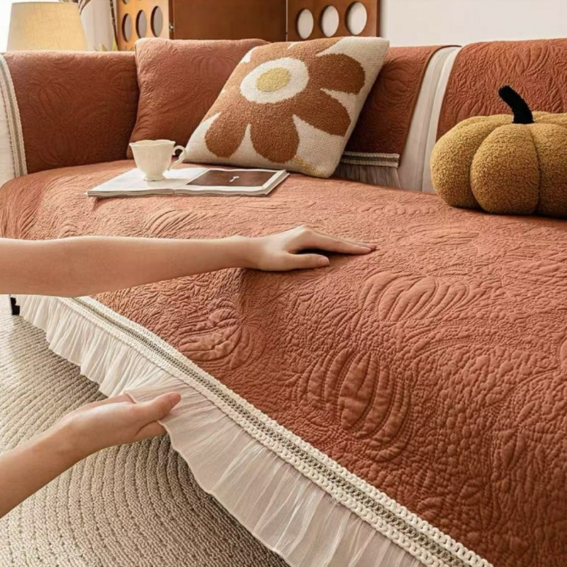 纯棉2025新款四季通用法式轻奢盖布中古风固定防滑防猫抓坐垫子,居家布艺,沙发垫,淘宝优惠券,粉丝福利购,淘宝优惠卷