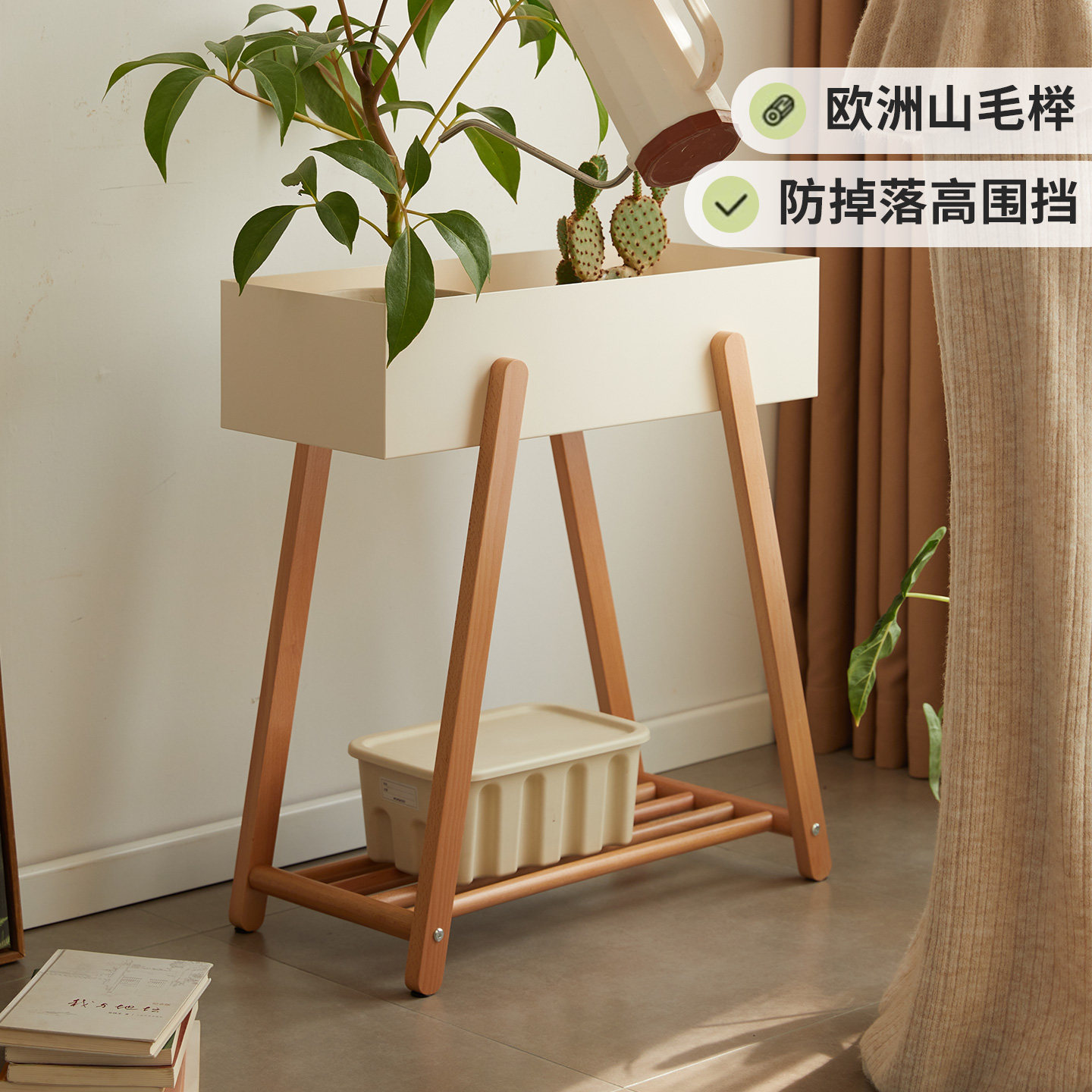 实木花架客厅落地式花盆托架室内多肉置物架阳台多层绿萝盆栽架子