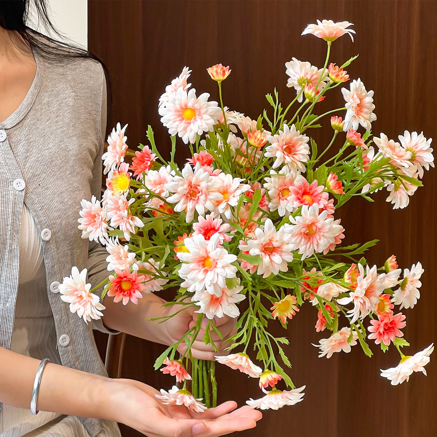 仿真高档花洋甘菊假花家居装饰花