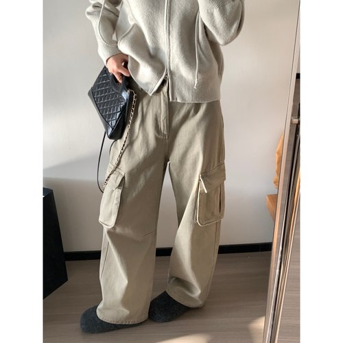 JMHHLL磨毛绒水洗工装牛仔裤