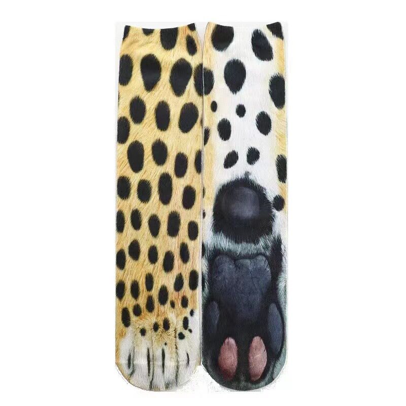 3D simulation cat foot funny socks, creative and personalized fun animal foot socks, dui Dui socks, strange and mischievous claw socks thumbnail 8