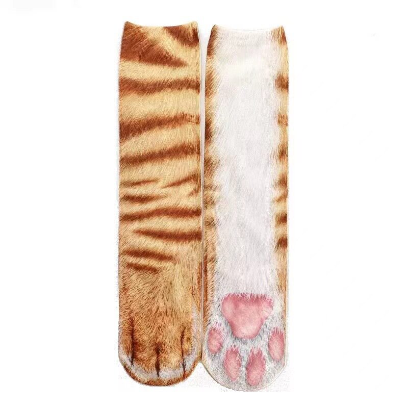 3D simulation cat foot funny socks, creative and personalized fun animal foot socks, dui Dui socks, strange and mischievous claw socks thumbnail 3