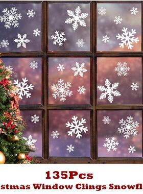 Christmas Window Clings Snowflakes Window Decals Static