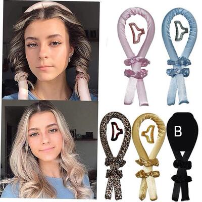 Heatless Curling Rod Headband No Heat Hair Curlers Ribbon