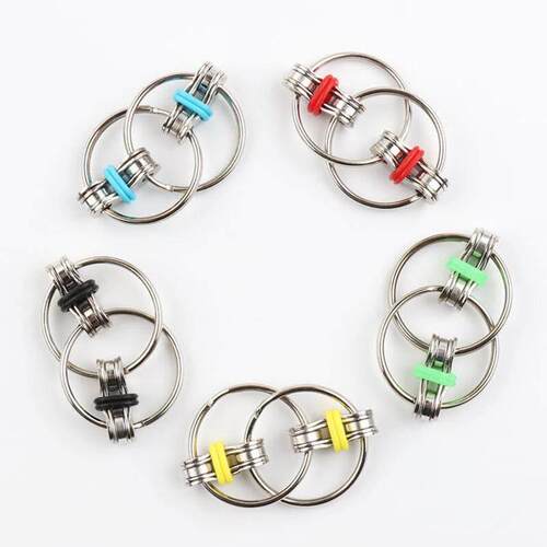 Autism ADHD Anti Stress adult fidget toys Key Ring Hand0