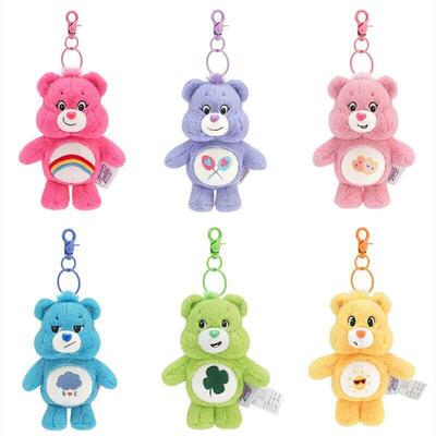 15cm Kawaii Carebears Anime Hobby Rainbown Bear Plush Pendan