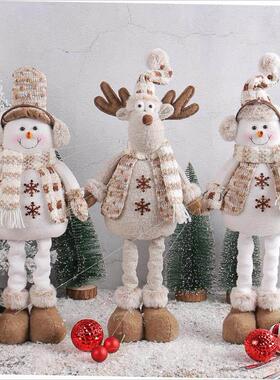 Christmas snowman telescopic dollwindow scene decoration