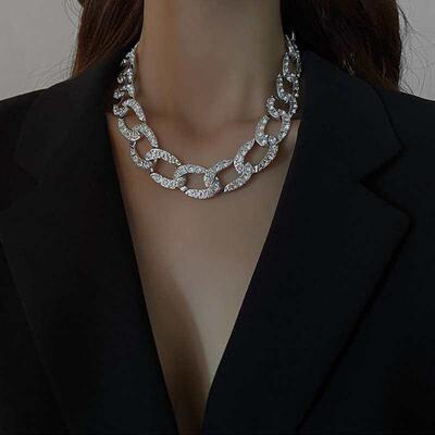 choker fashion tendy Yu Shuxin LE A niche designer metal cha