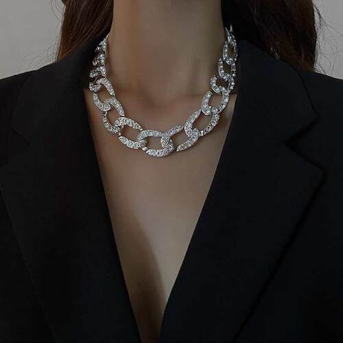 choker fashion tendy Yu Shuxin LE A niche designer metal cha