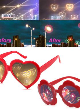 Love Heart Shaped Effects Glasses Watch The Lights Change to