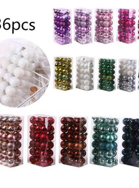 36PCS Christmas balls set 4cm Christmas decorations圣诞球
