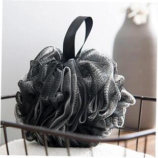 Ball Black Mesh Charcoal Sponge Bath Loofah Bamboo Shower