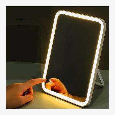 LED Intelligent portable makeup mirror desk化妆镜美妆灯可调