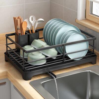 Dish rack kitchen shelf floor drain rack tableware storage