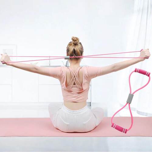 8 Shaped Resistance Bands Sports Workout Elastic Band At Hom