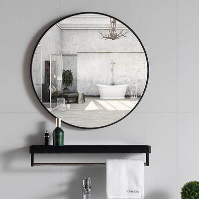 Round Wall Mirror Metal Frame, Bathroom, Circle Mirrors