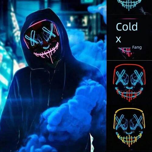 halloween masks of terror led face light mask Scary Scream B