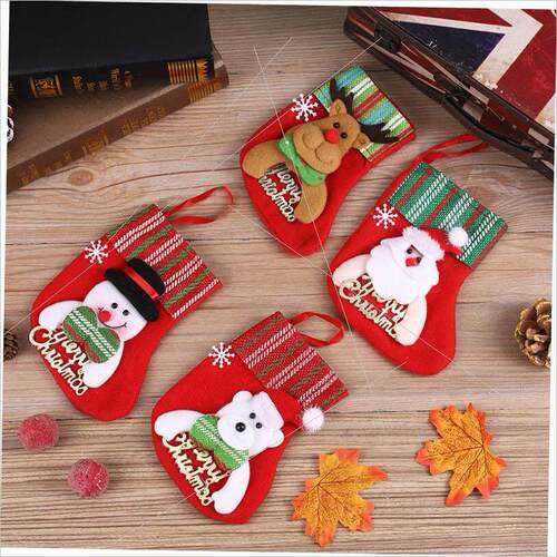 Christmas cartoon old man letter socks gift goodie bag